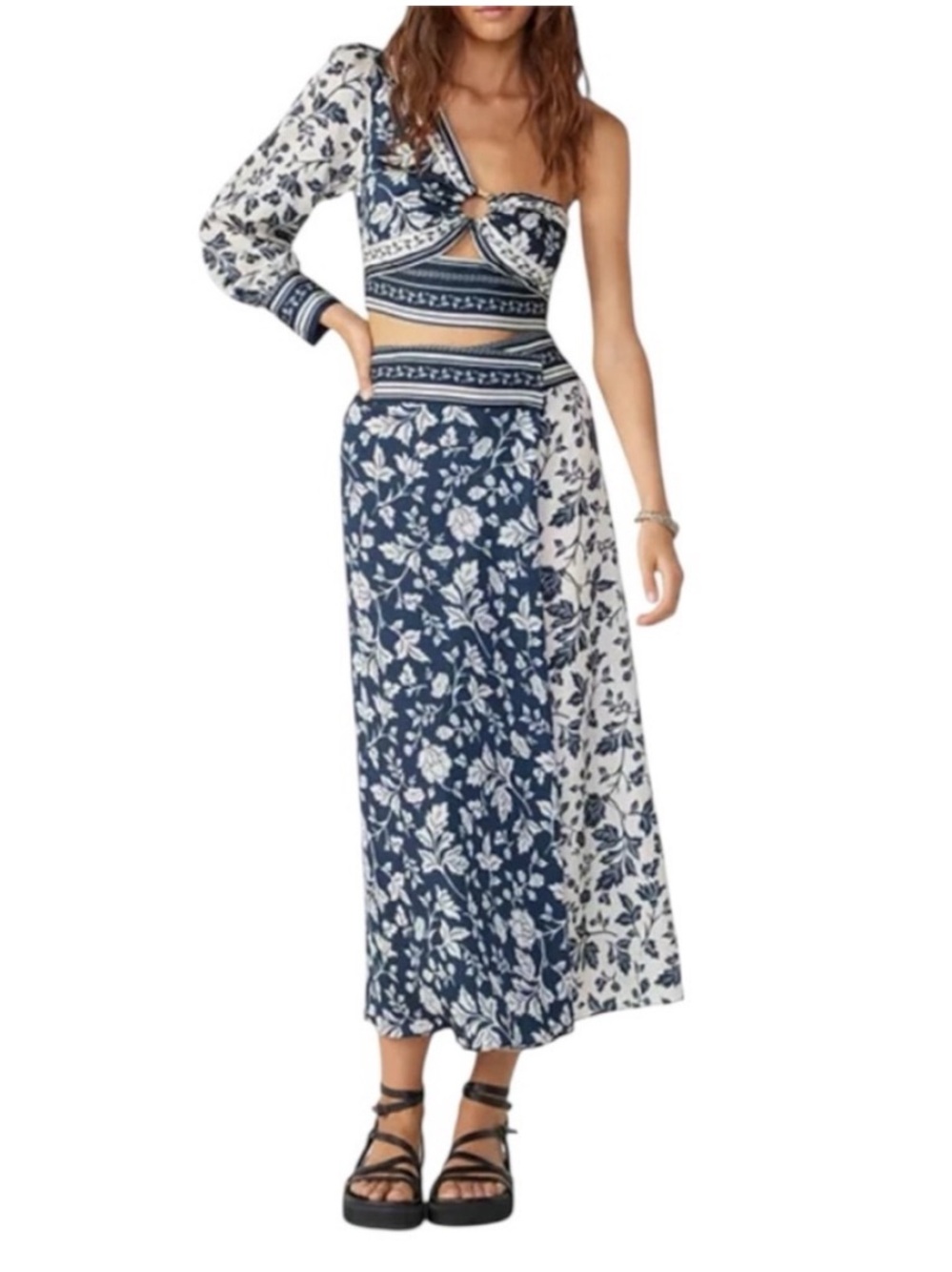 ba&sh Harper Asymmetrical
Wrap
Skirt High waisted Floral
Skirt Size 36